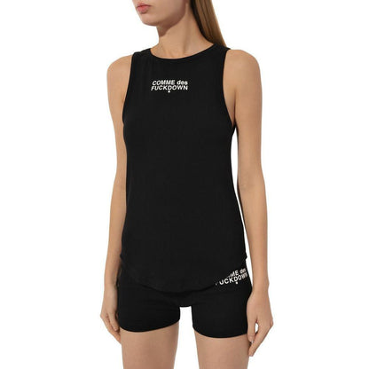 Comme Des Fuckdown "Black Cotton Women Tank Top"