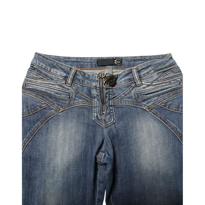 Just Cavalli Blue Washed Straight Fit Men Denim Jeans
