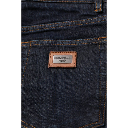 Dolce & Gabbana Black Cotton Skinny Denim Men Jeans