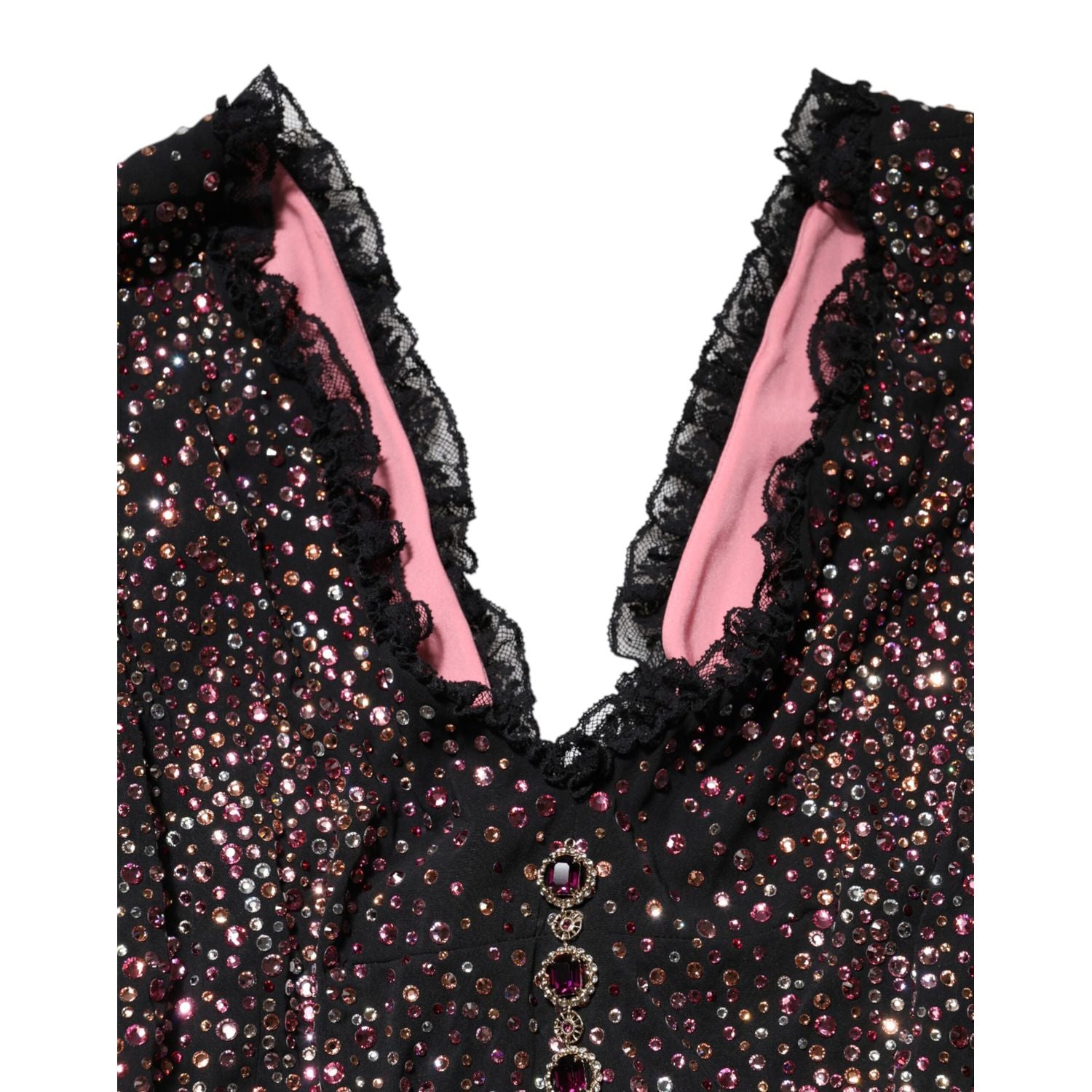 Dolce & Gabbana Multicolor Embellished Mermaid Gown Dress