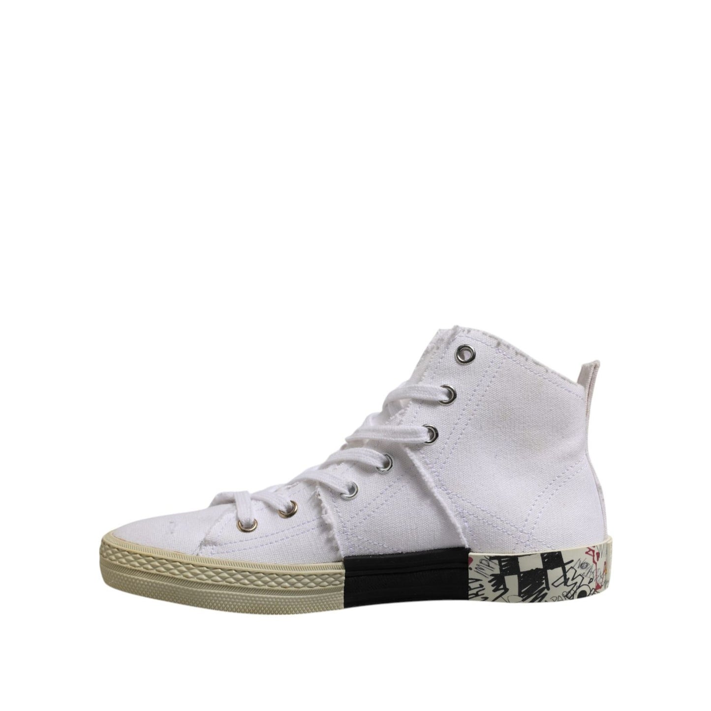 Maison Margiela White Lace Up Mid Top Women Sneakers Shoes