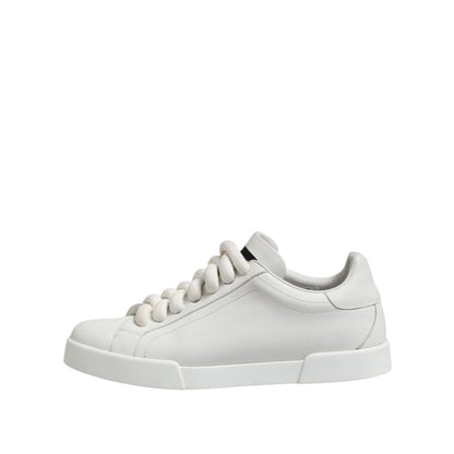 Dolce & Gabbana White Logo Lace Up Low Top Men Sneakers Shoes