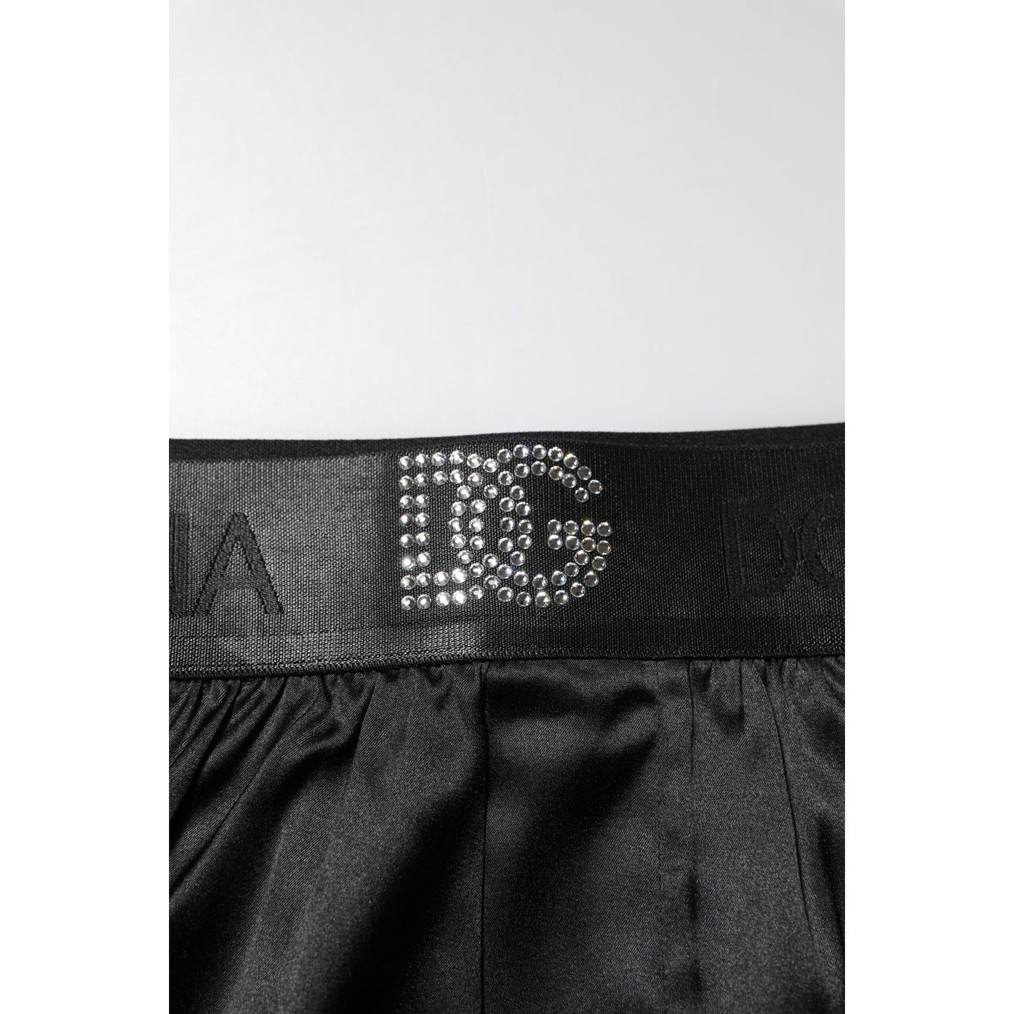 Dolce & Gabbana Black Logo Waist Regular Boxer Shorts Underwear