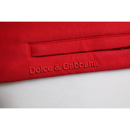 Dolce & Gabbana Red Cotton Logo Jogger Men Sweatpants Pants