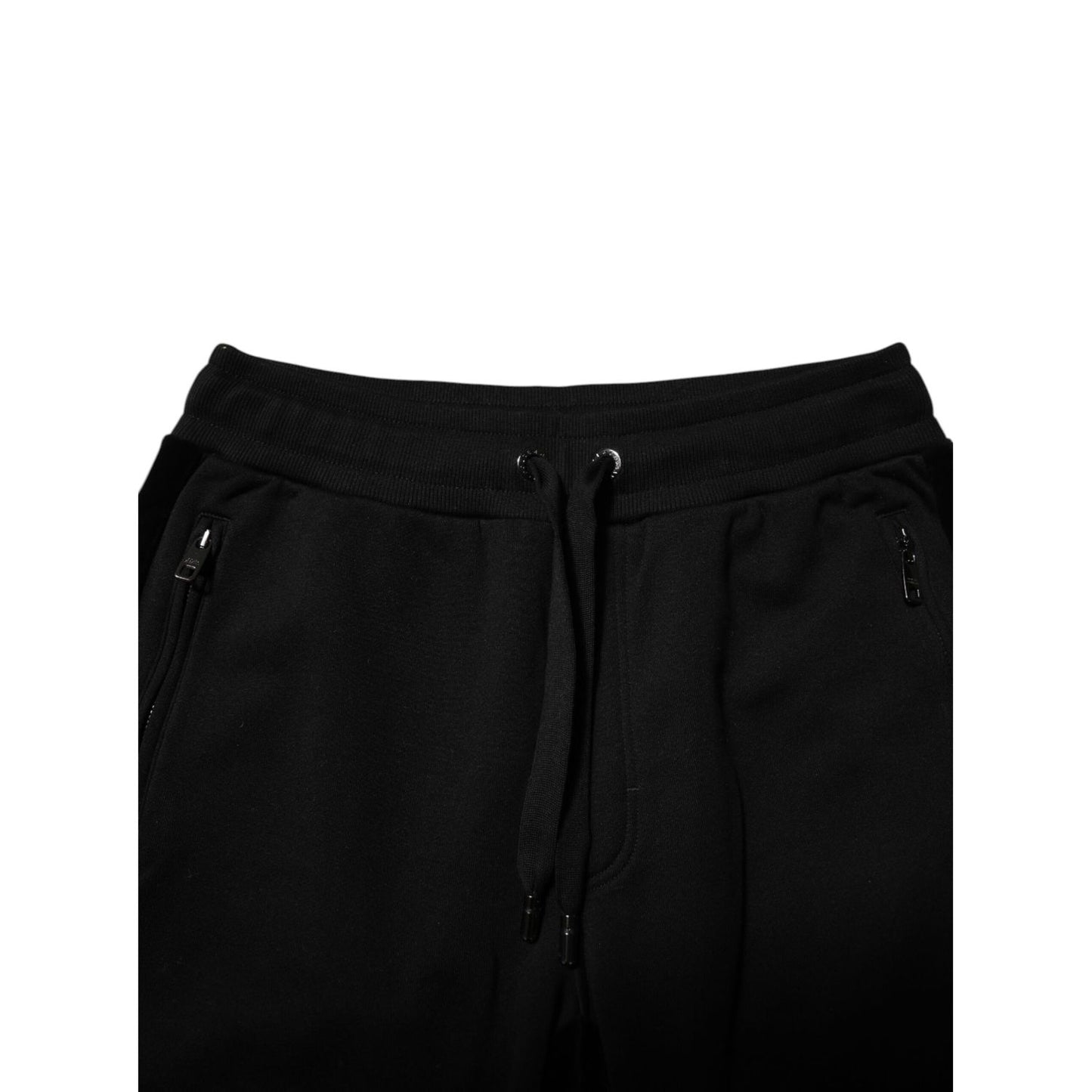 Dolce & Gabbana Black Cotton Men Jogger Sweatpants Pants