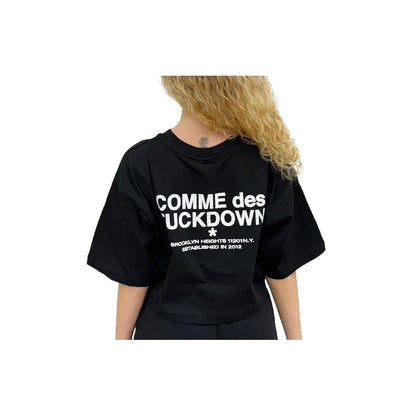 Comme Des Fuckdown Black Cotton Women T-Shirt