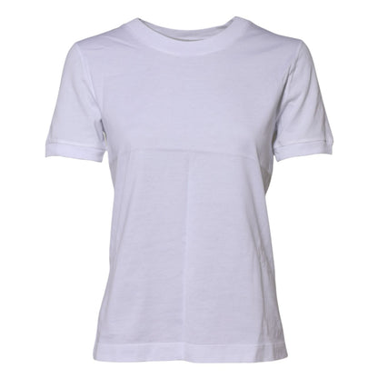 Dolce & Gabbana White Cotton Round Neck Short Sleeves T-shirt