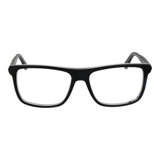 Guess Black Men Glasses Frame, full-rim acetate, rectangle style with demo lenses, includes branded case. Size 56-16-145.