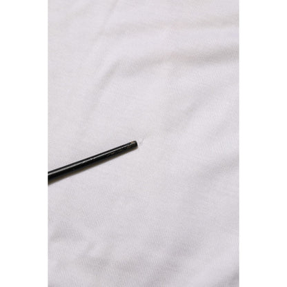 Dolce & Gabbana White Cashmere Logo V-neck Pullover Sweater