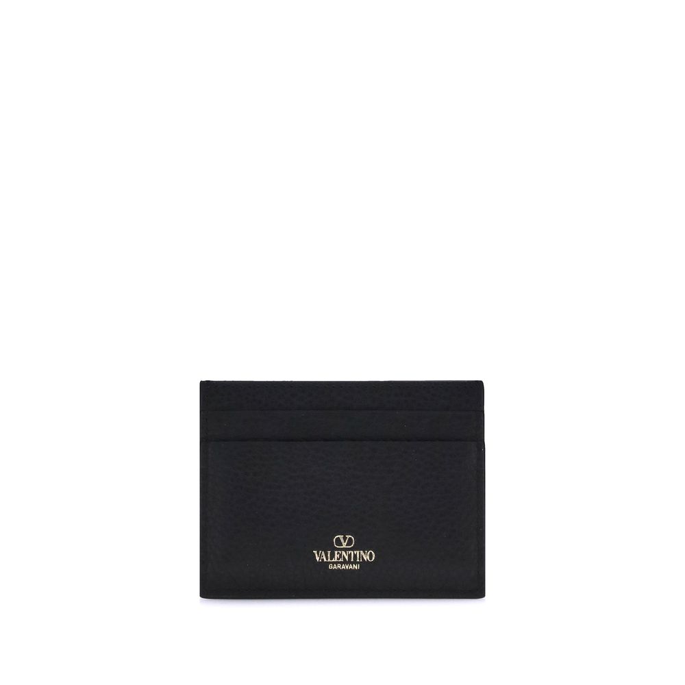 Valentino Garavani Black Calf Leather Bos Taurus Wallet