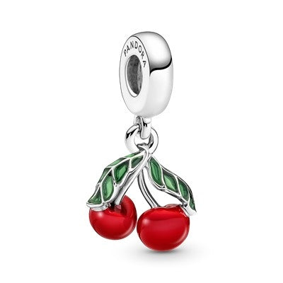 PANDORA Mod. ASYMMETRICAL CHERRY FRUIT DANGLE CHARM
