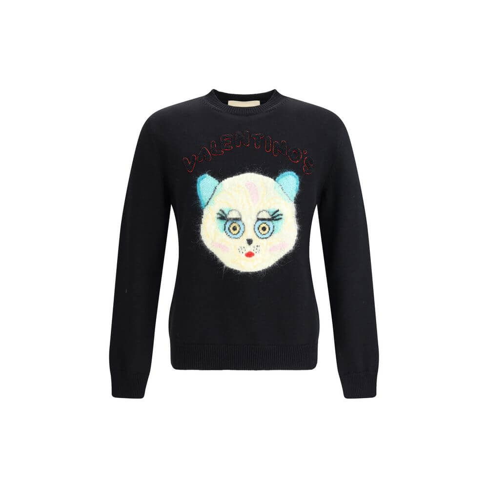 Valentino Black Cotton Sweatshirt