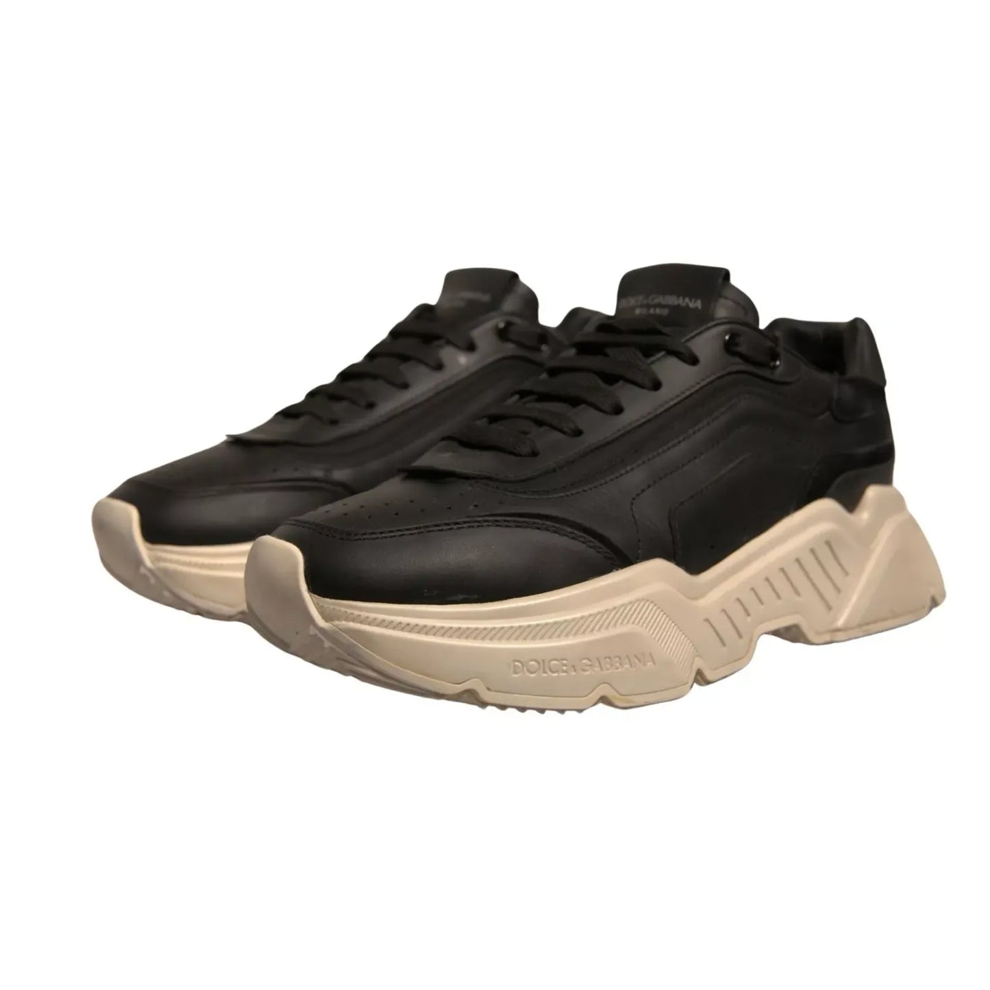 Dolce & Gabbana Black White Daymaster Low Top Sneaker Shoe