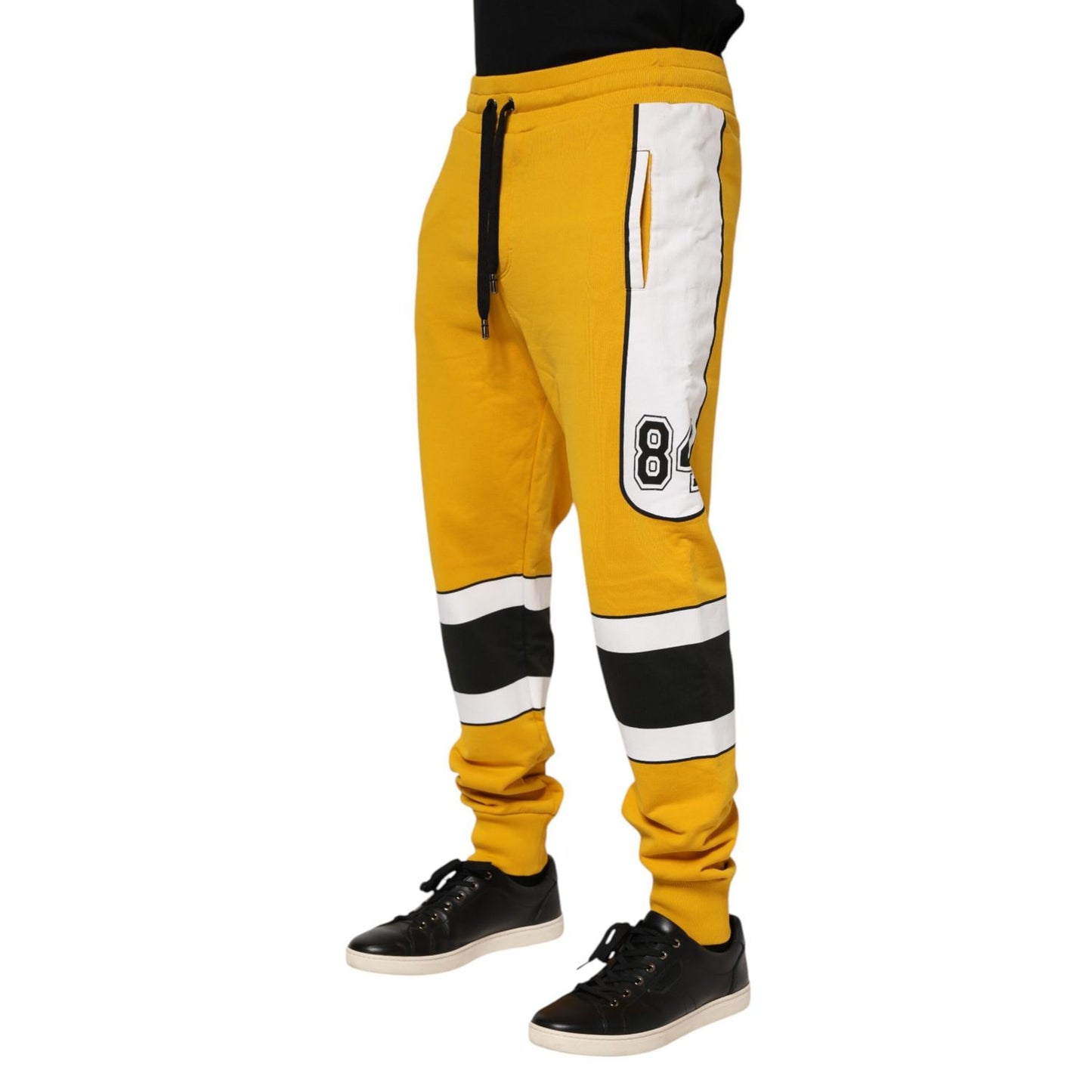 Dolce & Gabbana Yellow Cotton Jogger Skinny Sweatpants Pants