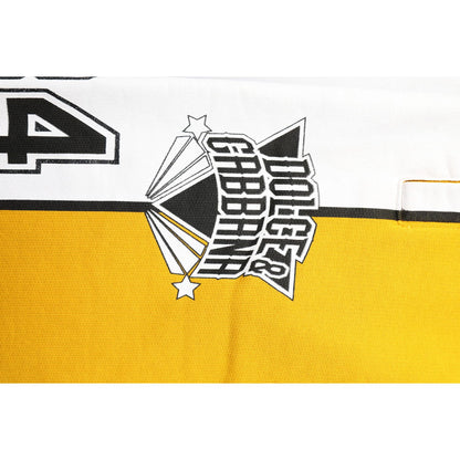 Dolce & Gabbana Yellow Cotton Printed Sweatpants Jogger Pants