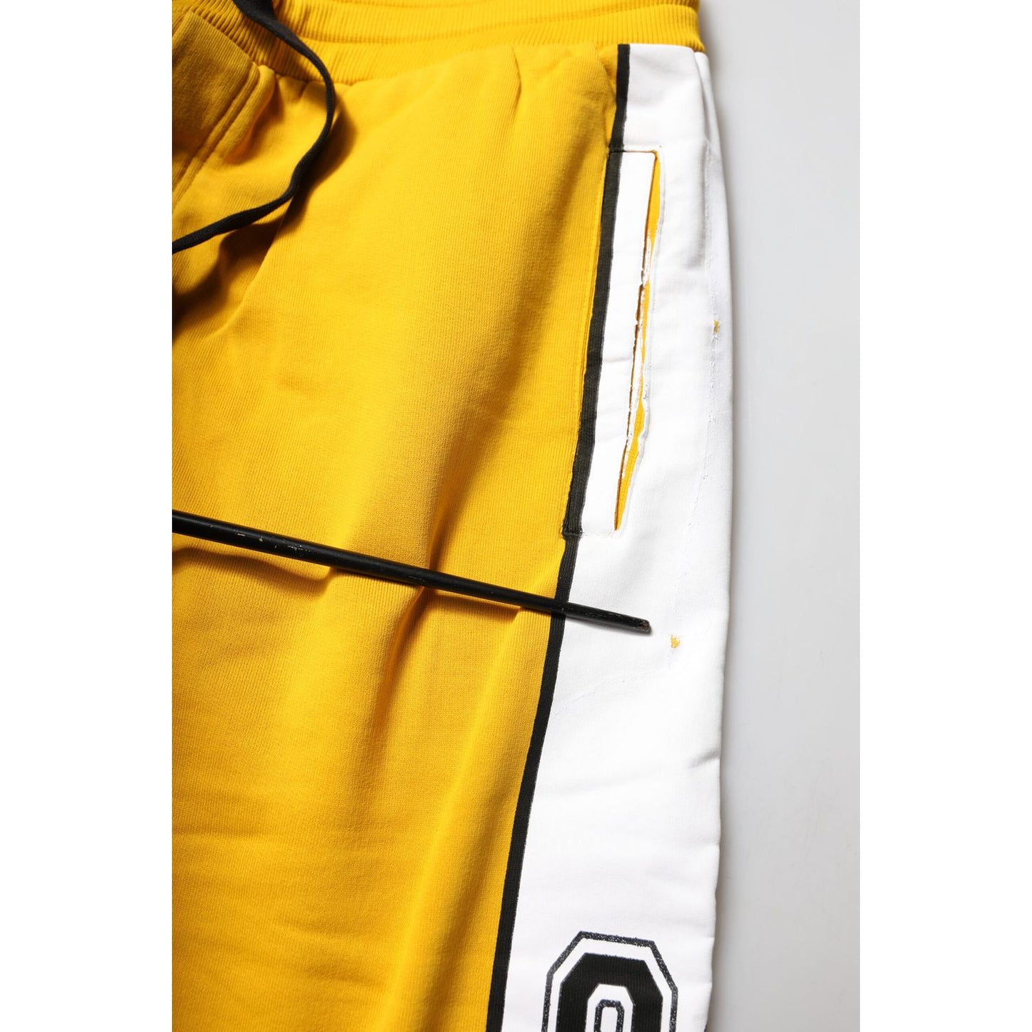 Dolce & Gabbana Yellow Cotton Print Jogger Sweatpants Pants