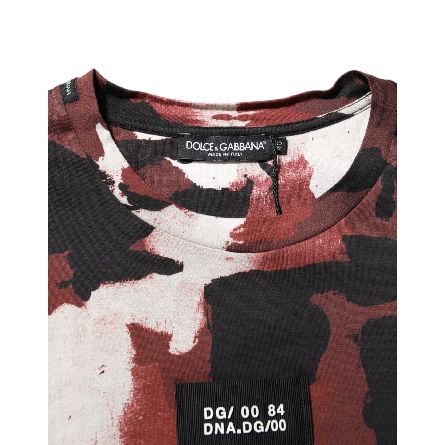 Dolce & Gabbana Multicolor Camouflage Men Crew Neck T-shirt