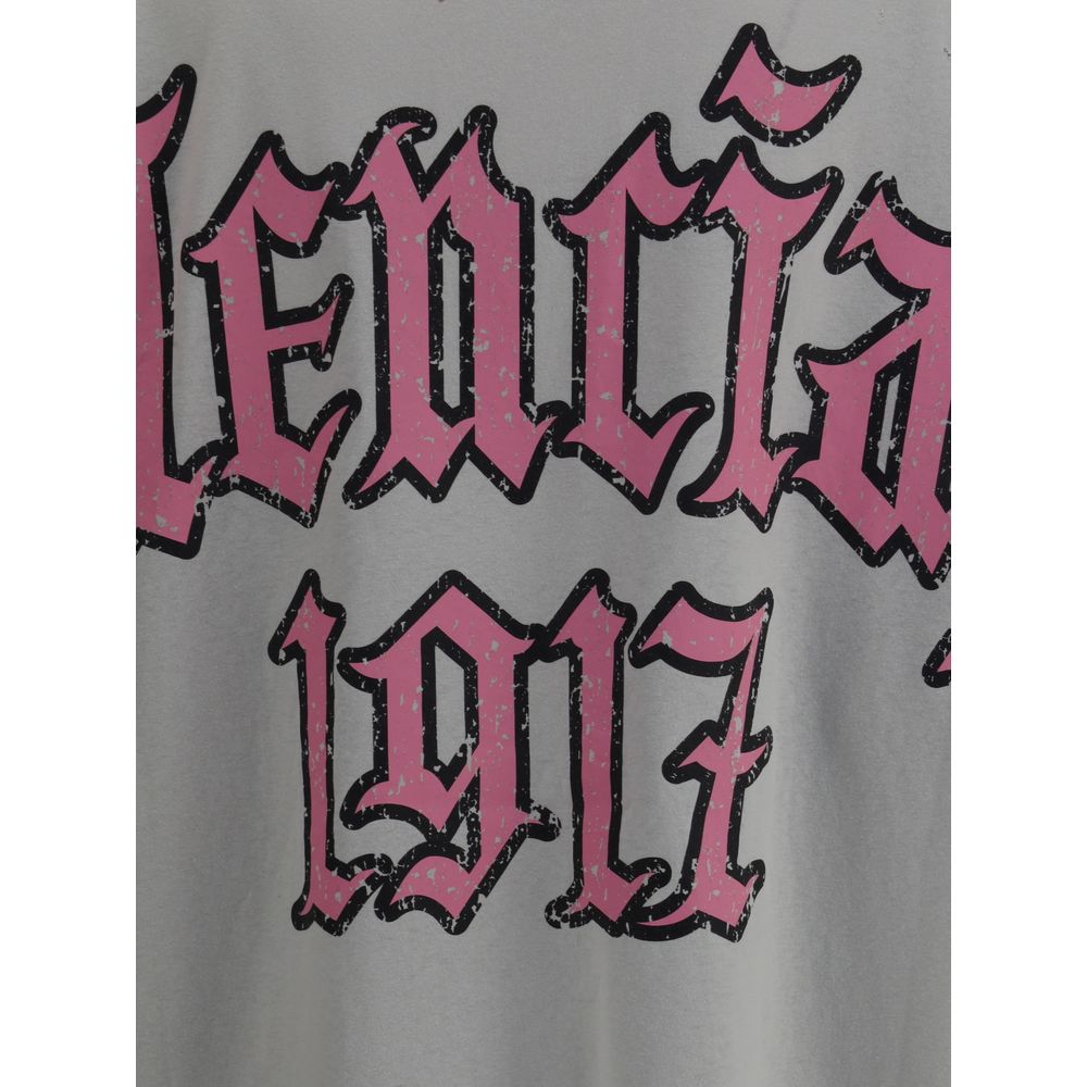 Balenciaga Gray Cotton T-Shirt