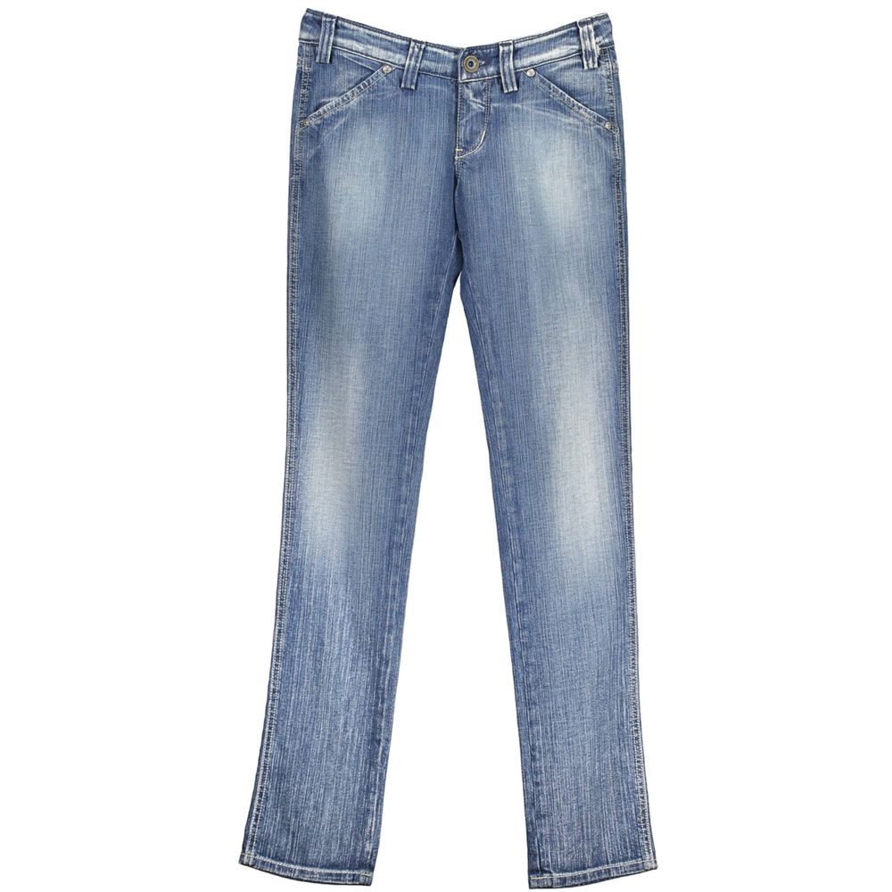RE-START Azzurro Cotton Women Jeans RE-START