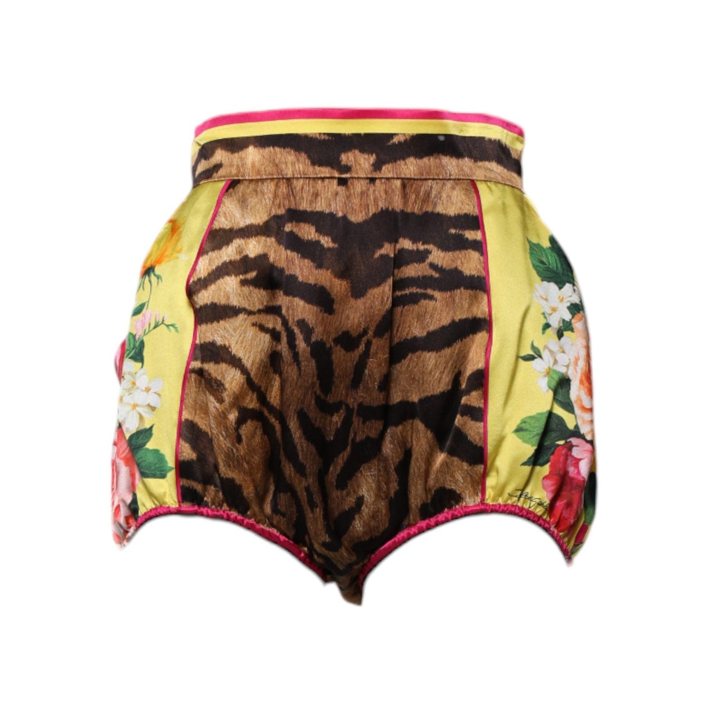 Dolce & Gabbana Multicolor Floral High Waist Hot Pants Shorts