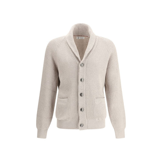 Brunello Cucinelli Beige Cotton Cardigan