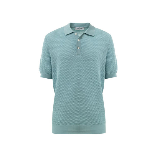 Gran Sasso Blue Cotton Polo Shirt
