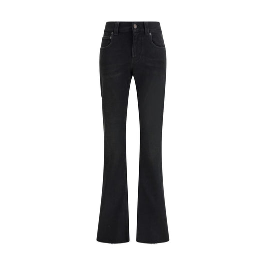 Balenciaga Black Cotton Bootcut Jeans