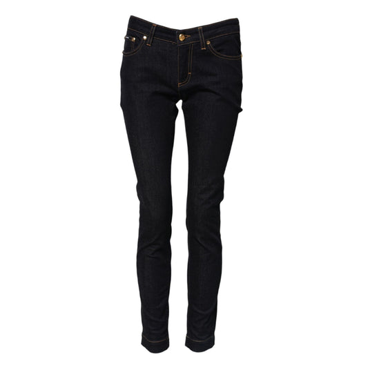 Dolce & Gabbana Blue Cotton PRETTY LowWaist Skinny Denim Jeans