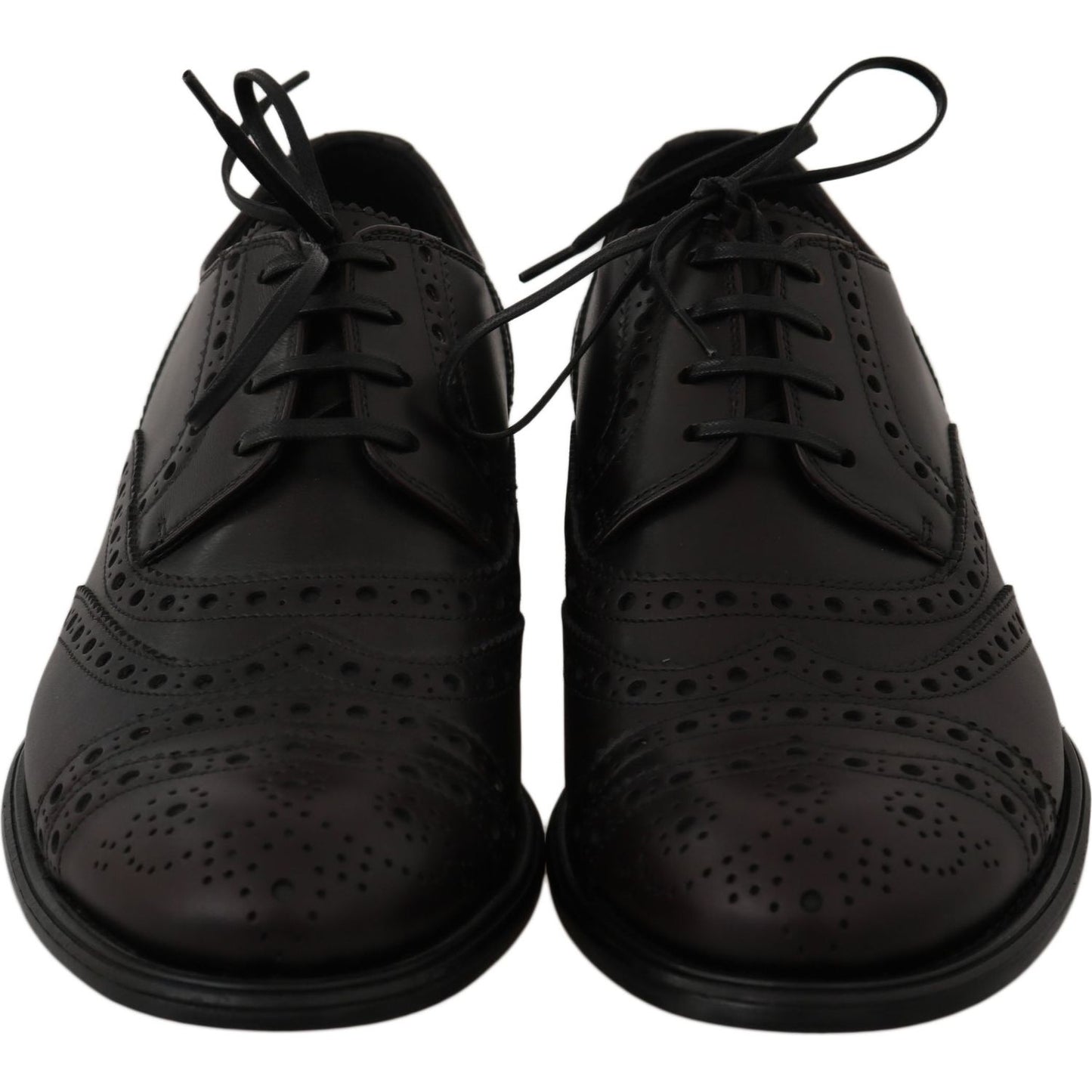 Dolce & Gabbana Black Leather Wingtip Oxford Dress Shoes Dress Shoes