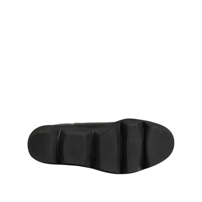 Sacai Black Chelsea Leather Pull On Women Ankle Boots Shoes