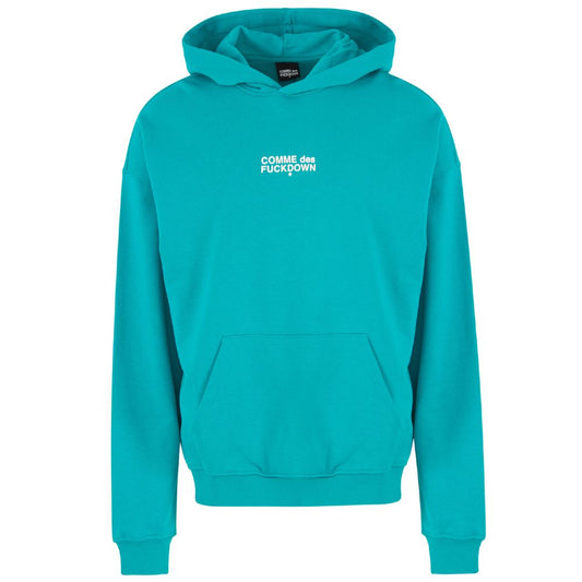 Comme Des Fuckdown Green Cotton Men Hoodie
