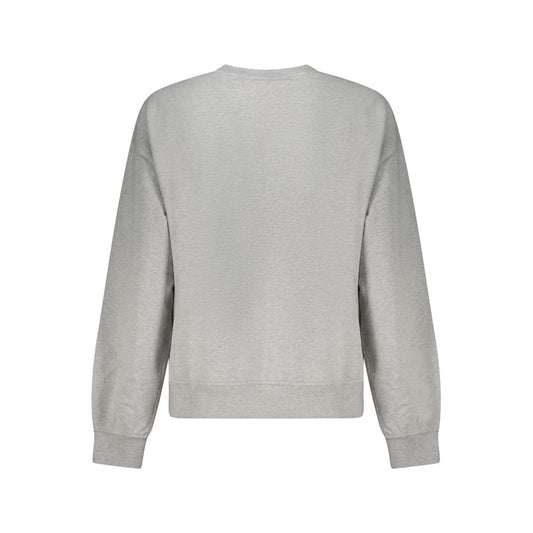 Calvin Klein Gray Cotton Women Sweater, eco-friendly design, sustainable fashion, long sleeves, casual chic style, rear view