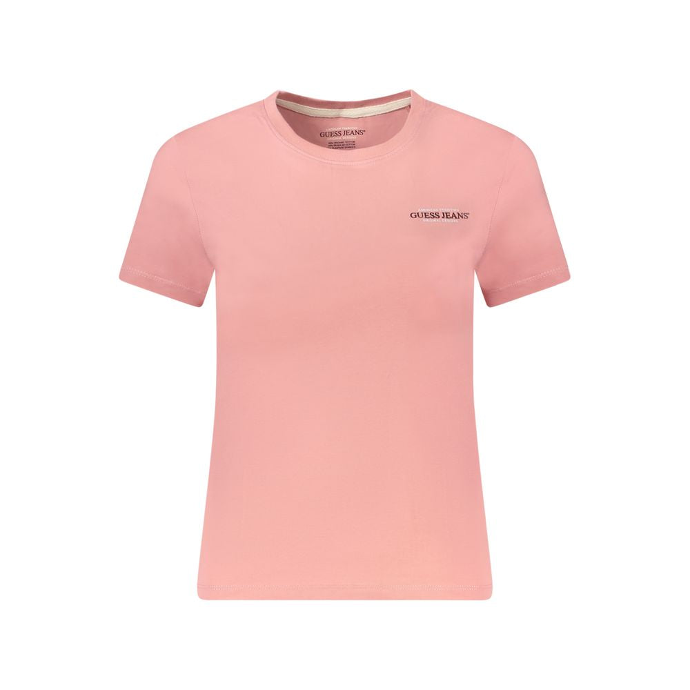 Guess Jeans Pink Cotton Women T-Shirt