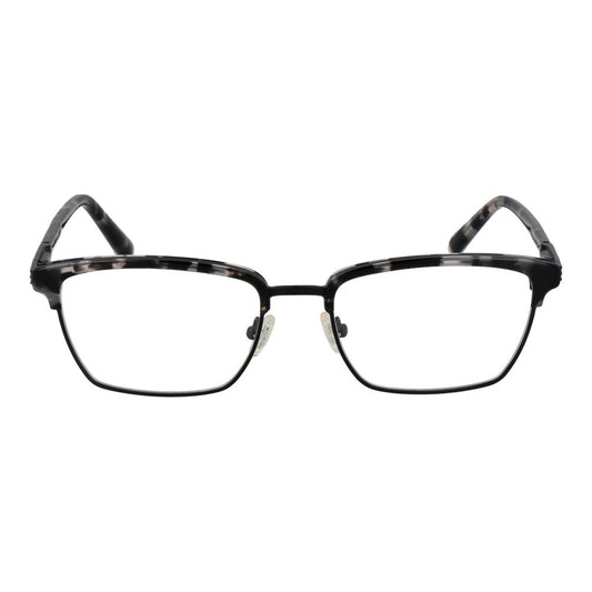 Guess Black Men Glasses Frame, metal full-rim browline style, demo lenses, black color, spring hinge, includes branded case