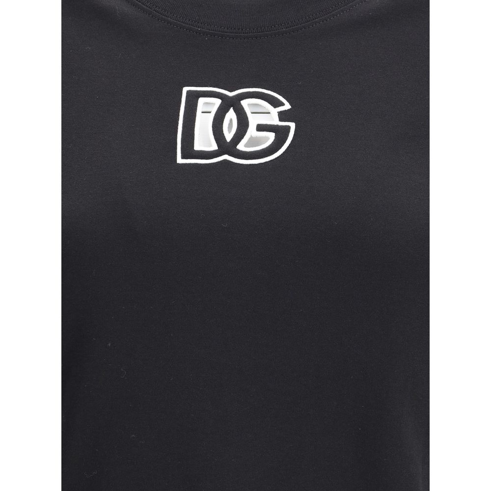 Dolce & Gabbana Black Cotton T-Shirt