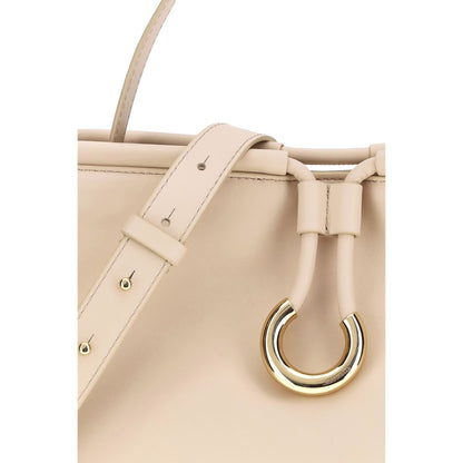 Coccinelle Cream Calf Leather Bos Taurus Handbag