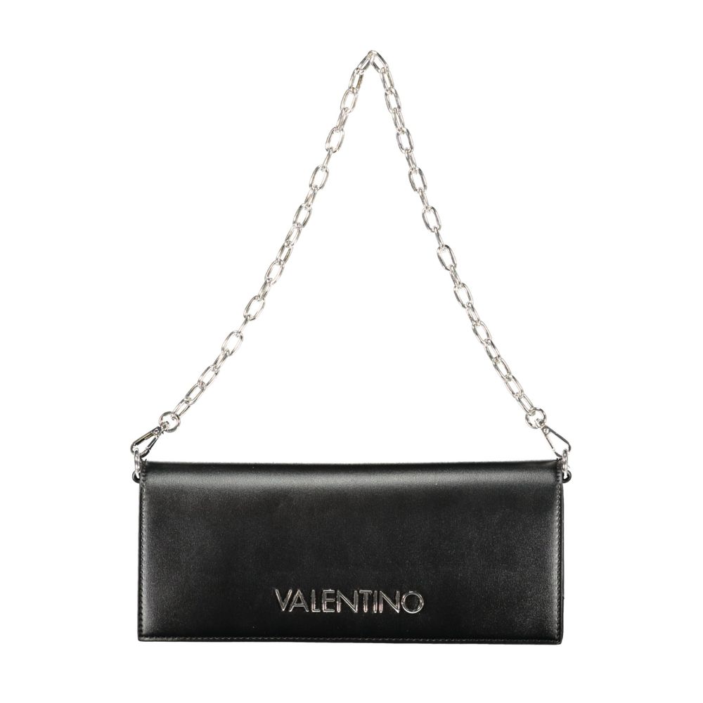 Mario Valentino Black Polyethylene Women Handbag with chain and strap