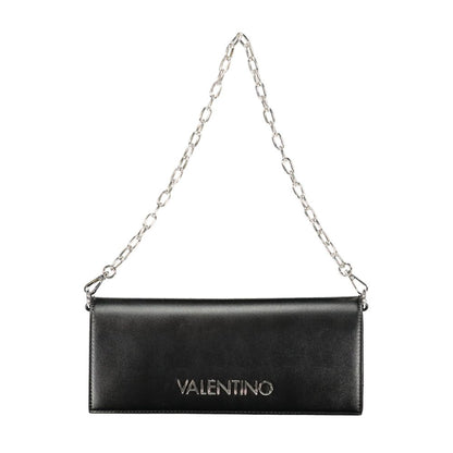 Mario Valentino Black Polyethylene Women Handbag with chain and strap