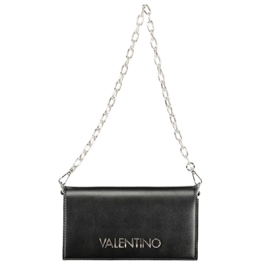 Mario Valentino Black Polyethylene Women Handbag with chain handle