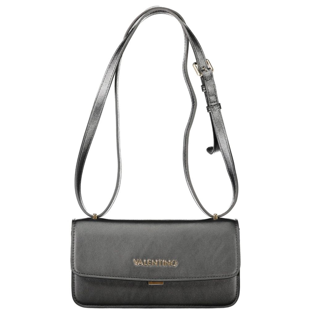 Mario Valentino Black Polyethylene Women Handbag with adjustable strap and sophisticated design