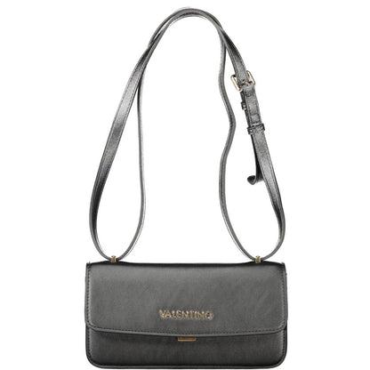 Mario Valentino Black Polyethylene Women Handbag with adjustable strap and sophisticated design
