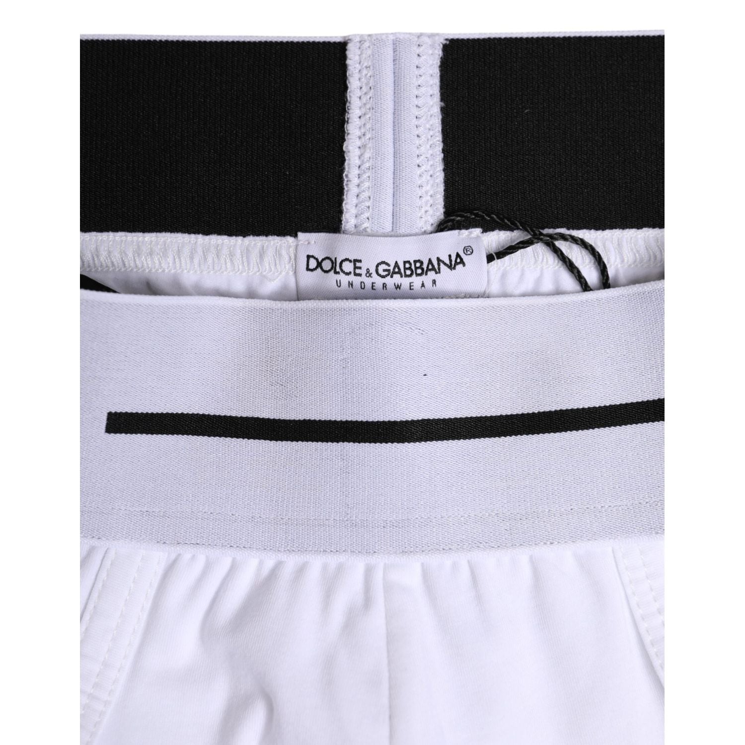 Dolce & Gabbana White Cotton Stretch Regular Brief Underwear
