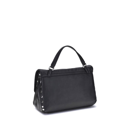 Zanellato Black Calf Leather Bos Taurus Handbag