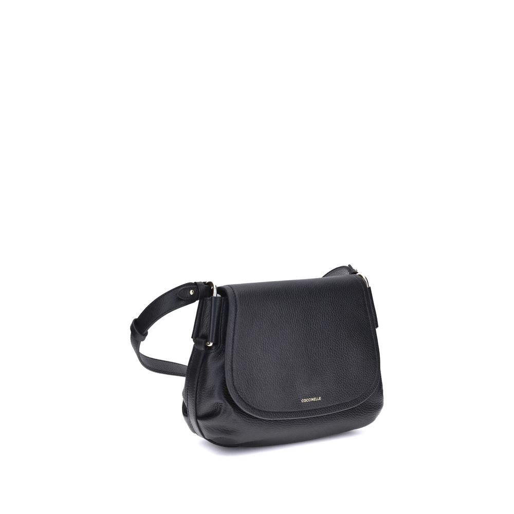 Coccinelle Black Calf Leather Bos Taurus Shoulder Bag