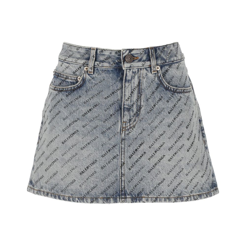 Balenciaga Blue Denim Skirt