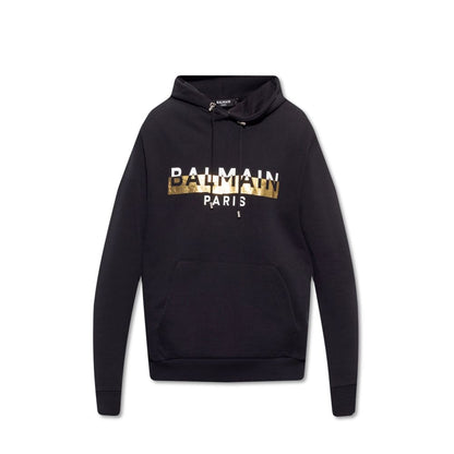 Balmain Black Cotton Sweatshirt