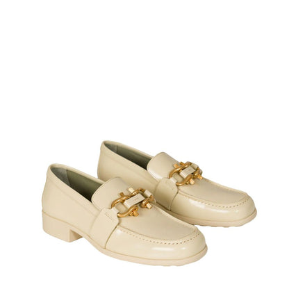 Bottega Veneta White Calfskin Slip-On Loafers