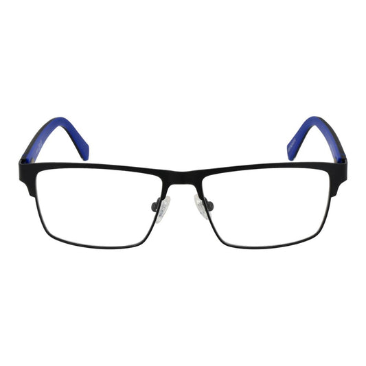 Guess Black Men Glasses Frame in full-rim black metal with demo lenses.