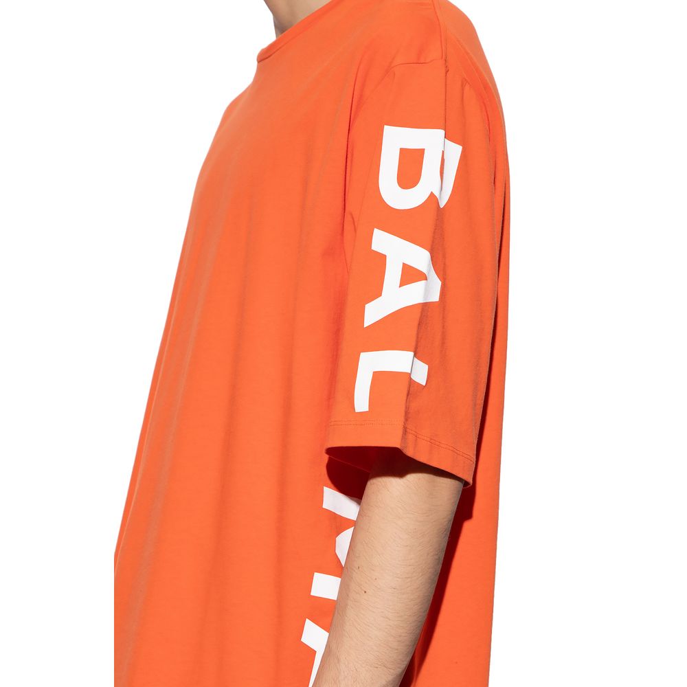 Balmain Orange Cotton T-Shirt