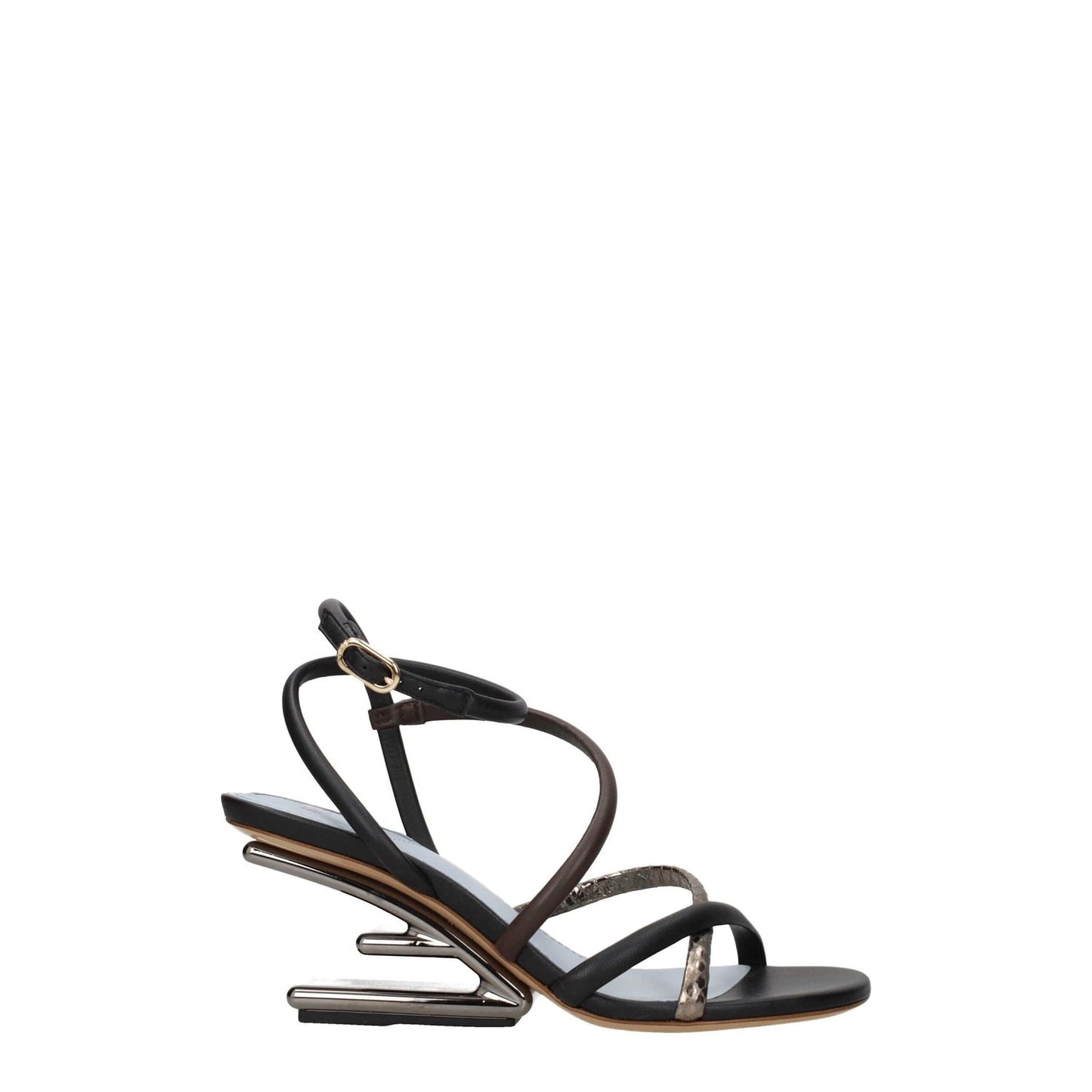 Fendi Multicolor Leather Sandals